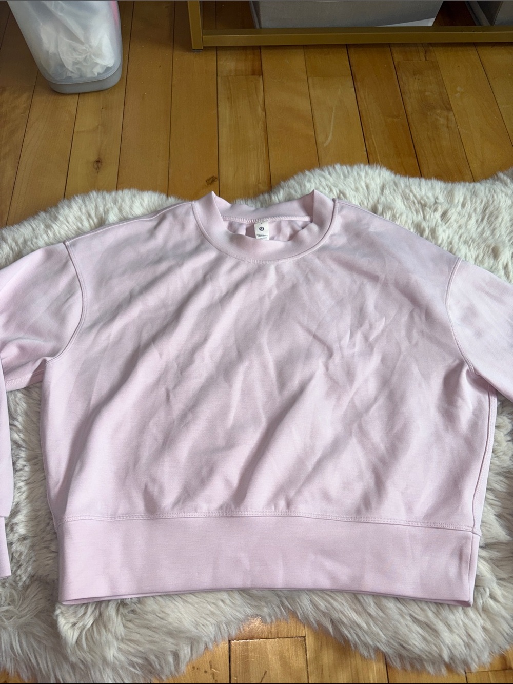 lululemon athletica Cropped Crewneck Sweatshirt in Light Pink